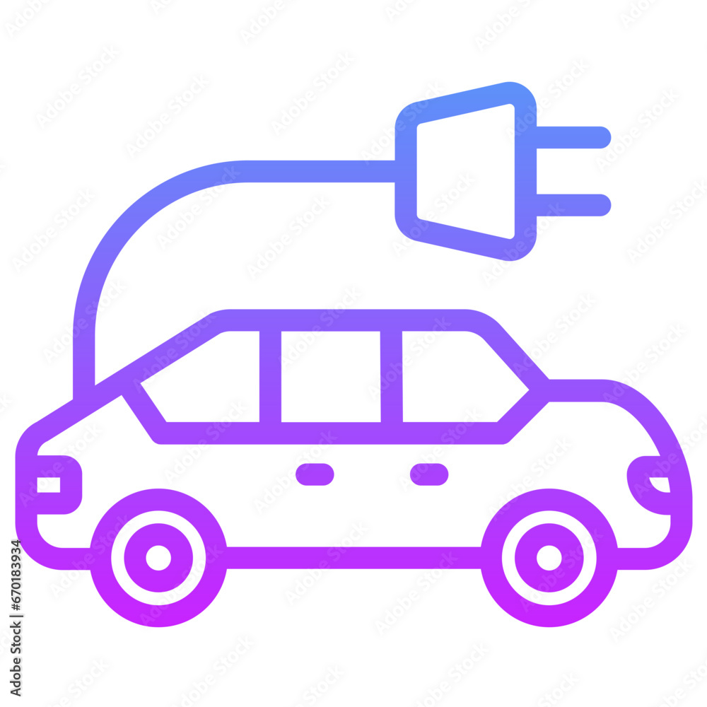 Electric Car Icon Electric Car Icon