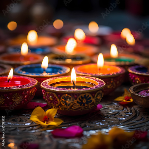 Diwali  Hindu festival of lights   celebration  Indian religions  holiday  Dipawali  clay lamps