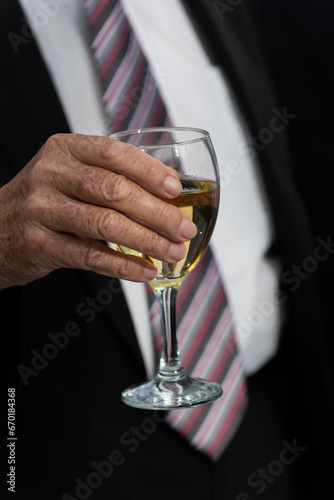 Blessing over wine at a Jewish wedding