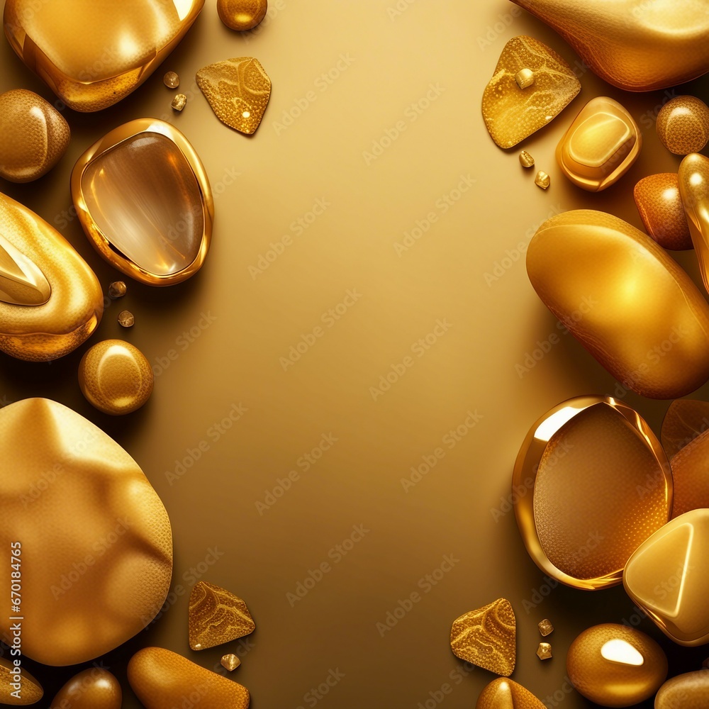 golden stone collection illustration background