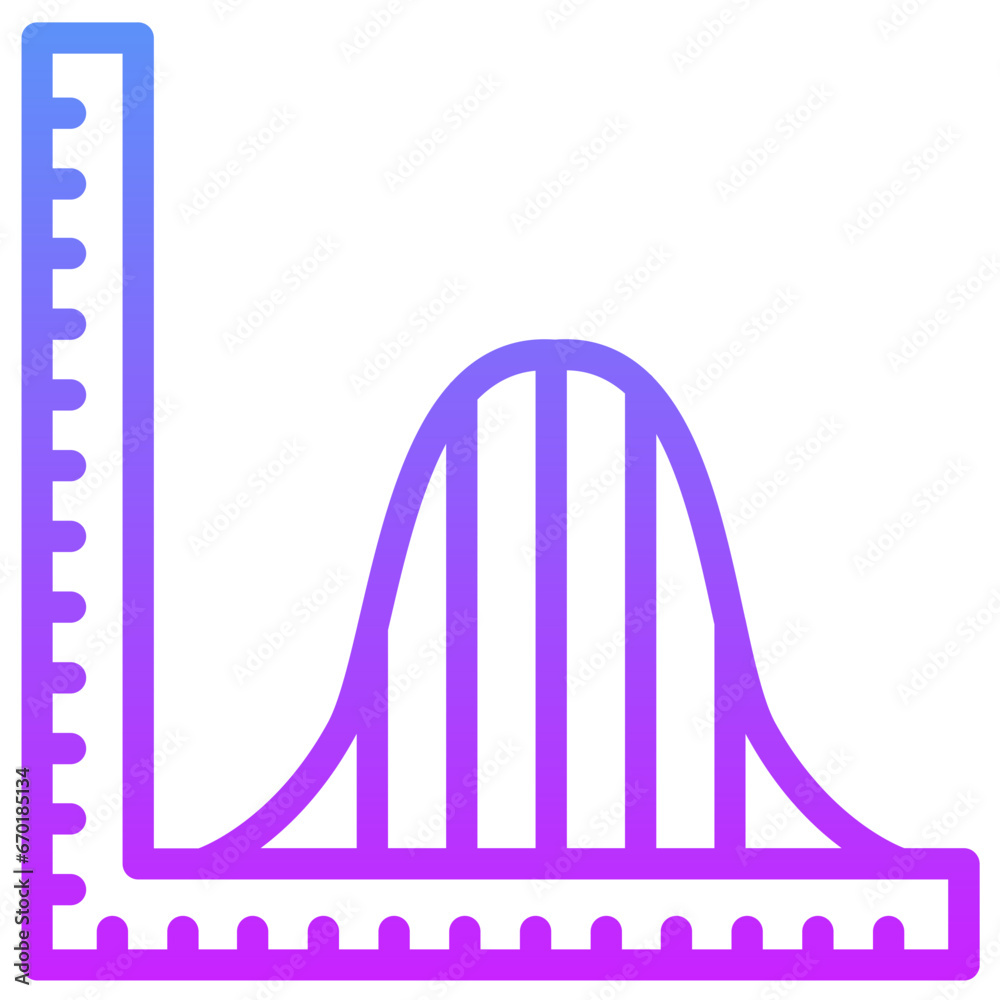 Bell Shaped Graph Icon