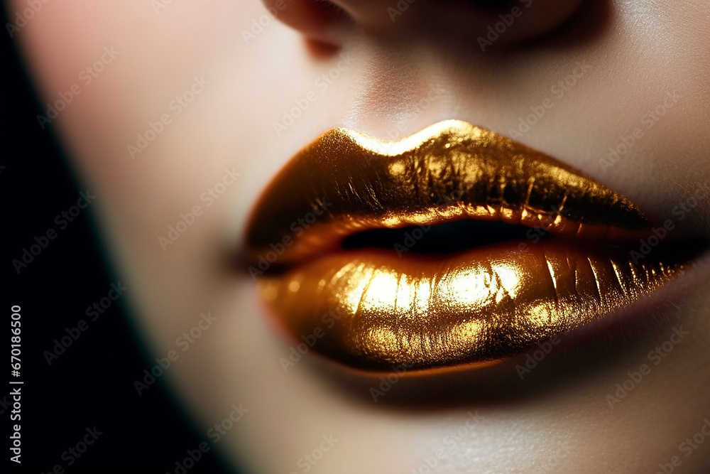 macro shot of colorful beautiful lips from a female model macro shot of colorful beautiful lips from a female model