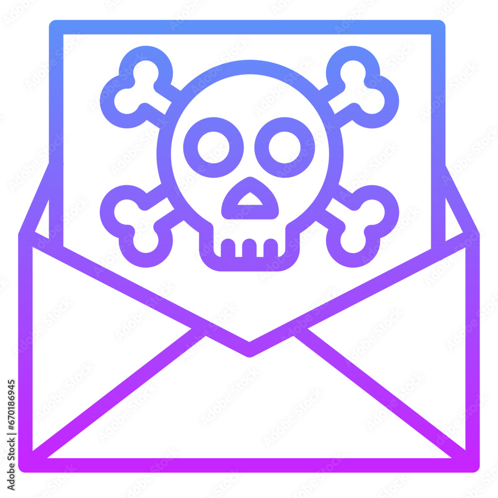 Email Hacked Icon Email Hacked Icon
