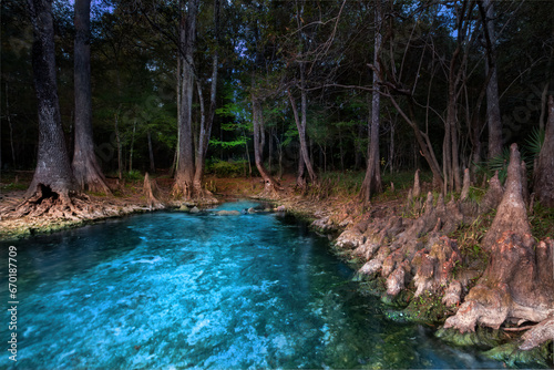 Mermaid Springs (AKA Johnathan Springs) on the Santa Fe River, Columbia County, Florida © Guy Bryant