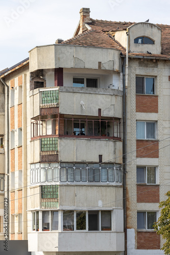 Quadro su tela Old apartment block from communist era in Eastern Europe