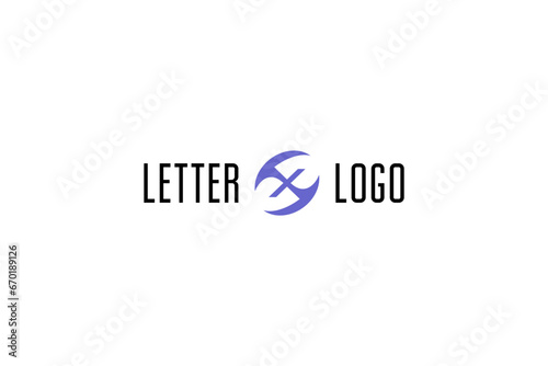 Letter X template abstract minimalist logo design solution