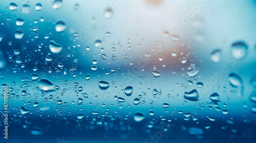 Abstract background. Drops of water on the window. water pours on a piece of clear glass.