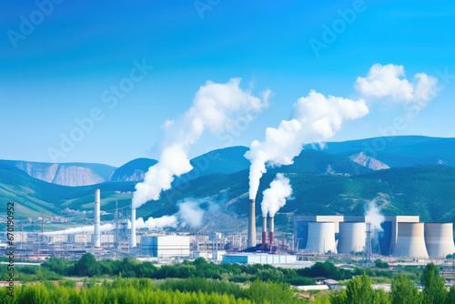 Wallpaper Mural power plant with smoke Torontodigital.ca