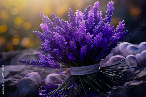 Bouquet of lavender flowers.