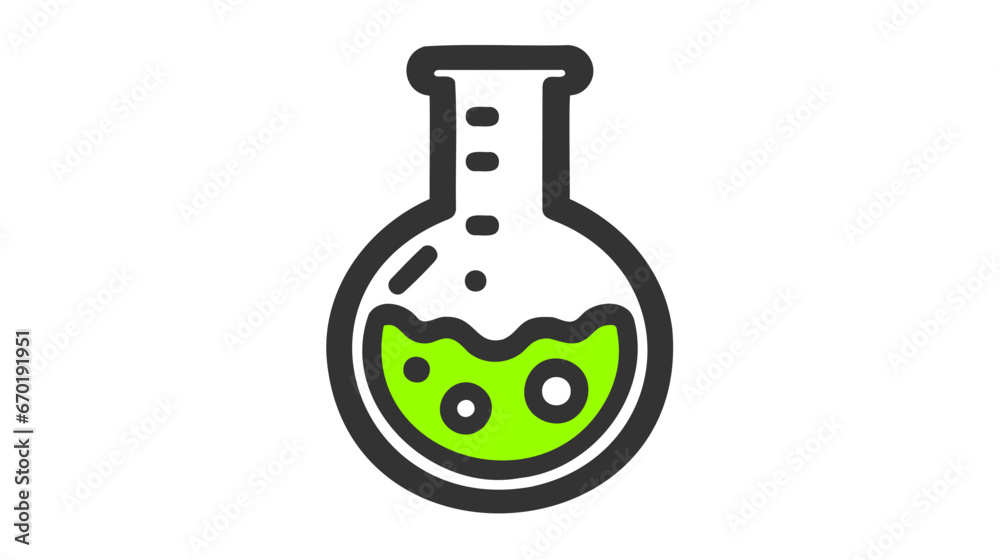 Chemical test tube. Glass tube. Flask template. Glass container icon, vector illustration Chemical test tube. Glass tube. Flask template. Glass container icon, vector illustration