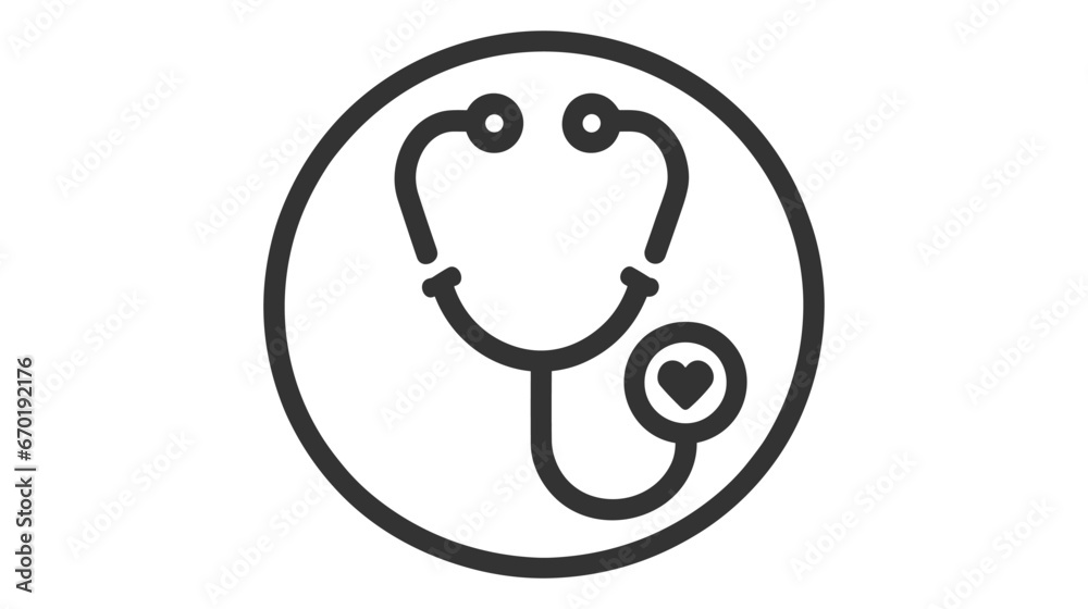Stethoscope graphic icon. Stethoscope sign isolated on white background. Symbol medicine. Vector illustration Stethoscope graphic icon. Stethoscope sign isolated on white background. Symbol medicine. Vector illustration