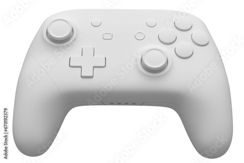 Video game joystick on white monochrome background. Concept of winner awards