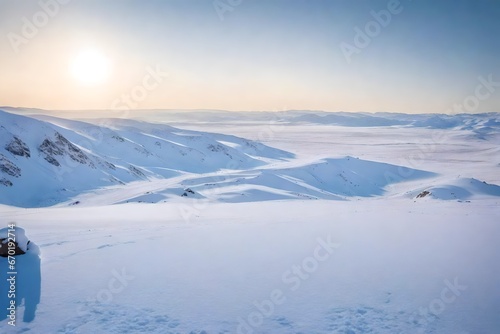 snow covered mountains