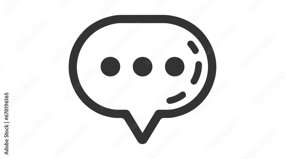 Speech Bubble With Text Lines icon vector illustration on white background Speech Bubble With Text Lines icon vector illustration on white background