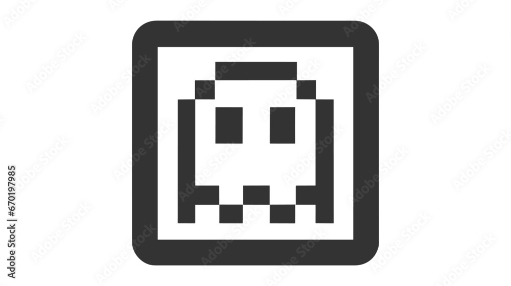 Game ghost icon. Vector illustration on white background Game ghost icon. Vector illustration on white background