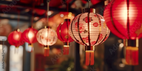 Chinese paper lanterns, Chinese New Year celebration