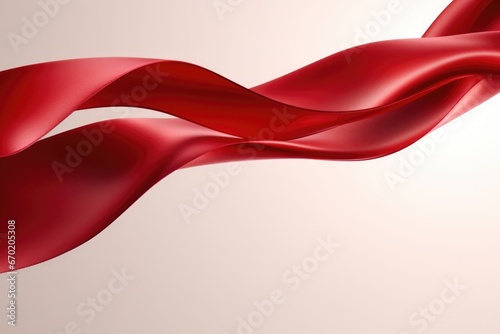 A captivating image of a red silk fabric gracefully flowing in the wind. Perfect for adding a touch of elegance and movement to any design or project