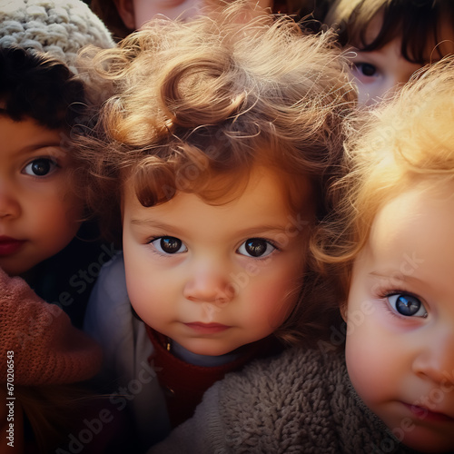 Portrait of a small child, close-up.