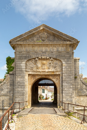 Entrance gate of Fort de la Pree near La Flotte at Ile de Re