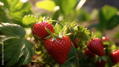 Sunkissed Sensation  Strawberries in Warm Glow