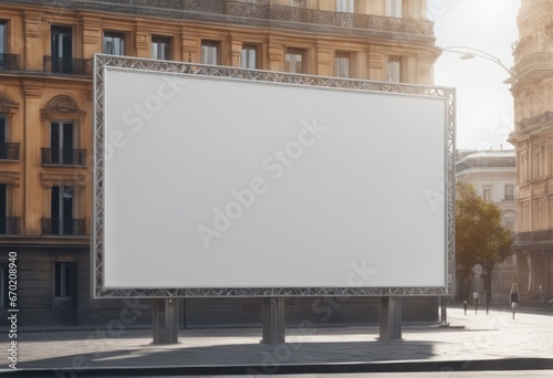 blank advertising board mockup in city blank advertising board mockup in city empty billboard on the city street. 3D rendering