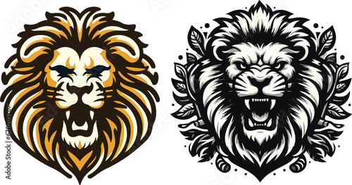 Lion head mascot,  a Lion Head Vector Illustration, King of the Jungle