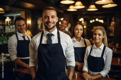 Dynamic Hospitality Team in a Restaurant photo
