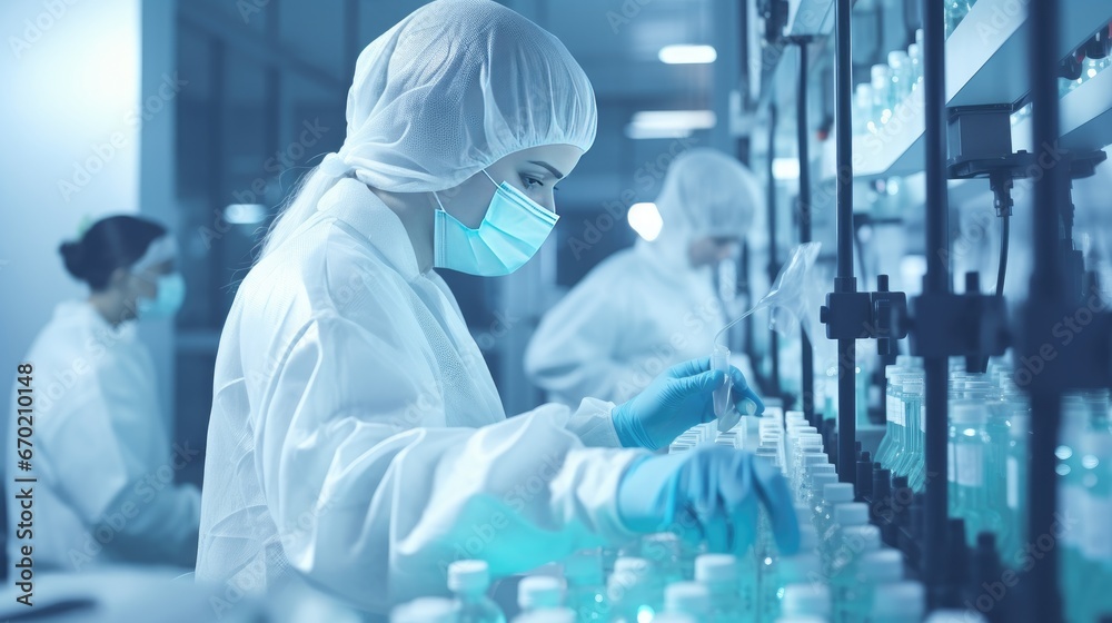 Scientists work in the laboratory Scientists work in the laboratory