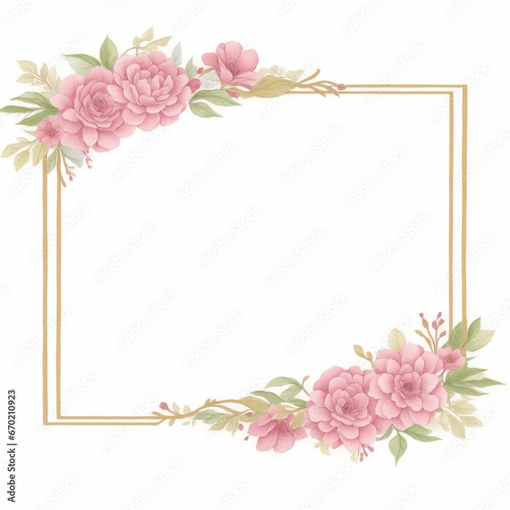Luxury flower border frame for invitation card Luxury flower border frame for invitation card