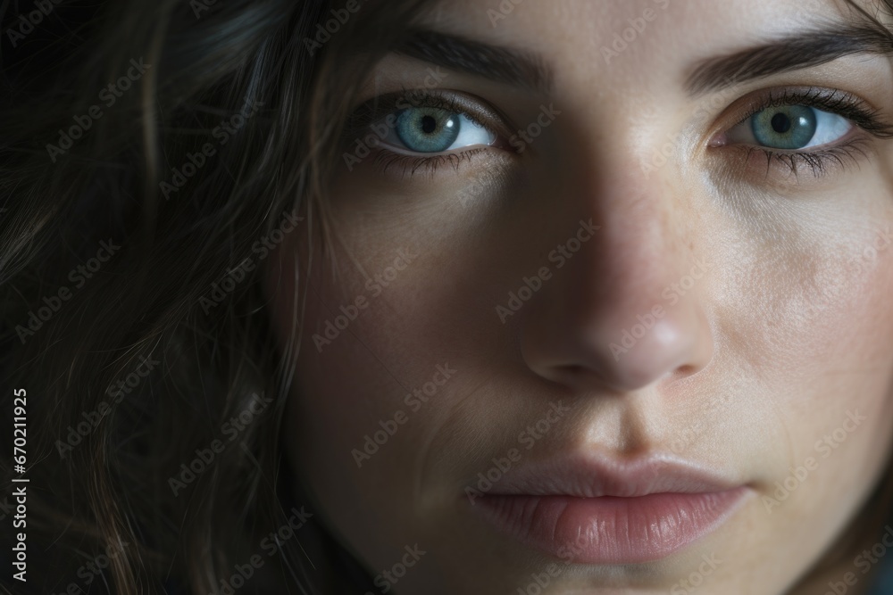 Close-up photo of a female psychologist. Concept of health, peace and balance Close-up photo of a female psychologist. Concept of health, peace and balance