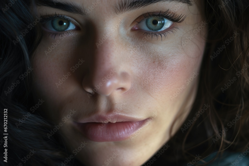 Close-up photo of a female psychologist. Concept of health, peace and balance Close-up photo of a female psychologist. Concept of health, peace and balance
