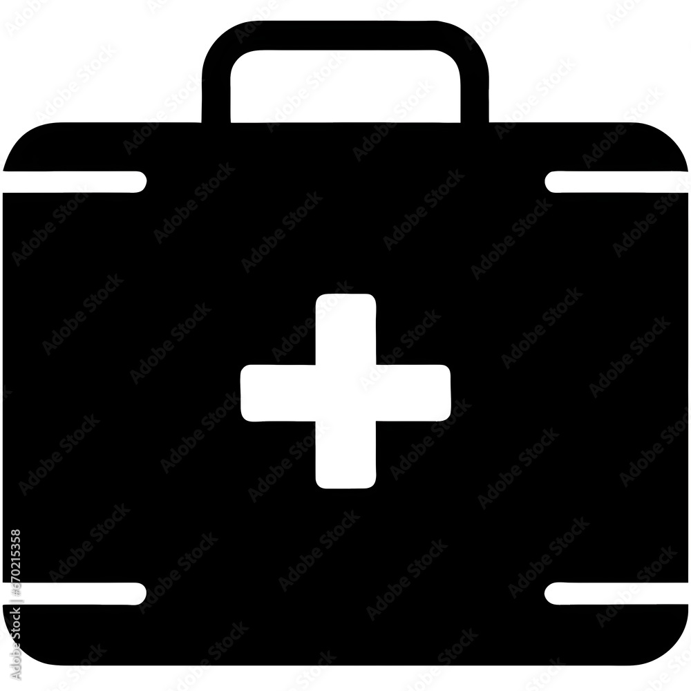 Obraz premium first aid kit icon on white