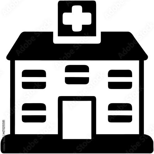 Hospital building icon