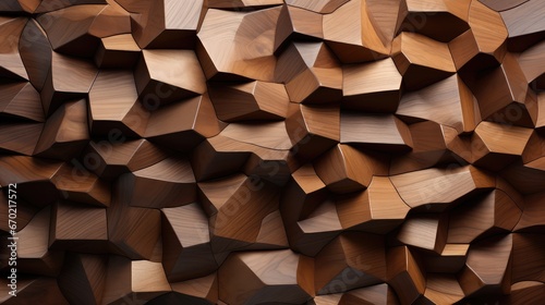 Fototapeta Naklejka Na Ścianę i Meble -  3d wood design wall - generative ai