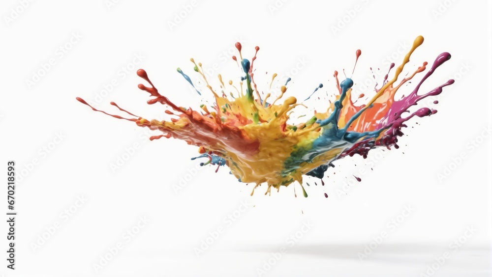 Colorful rainbow paint splash Colorful rainbow paint splash