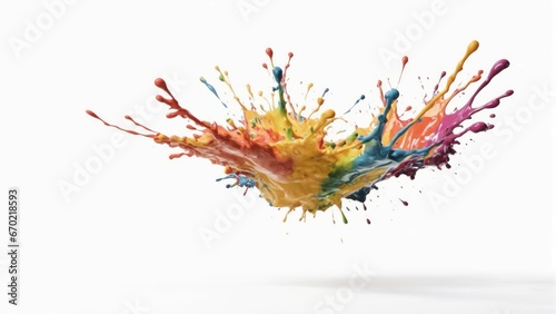 Colorful rainbow paint splash
