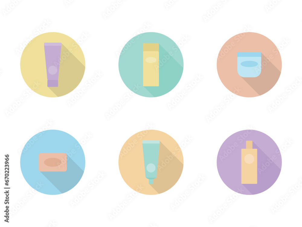 simple icon for a beauty product.  set vector illustration