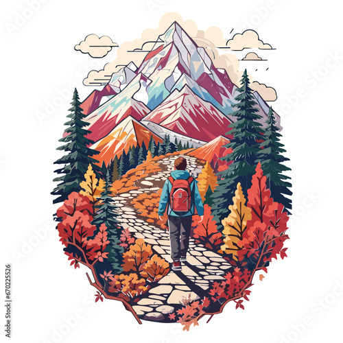 Hiking Trail Through the Mountains