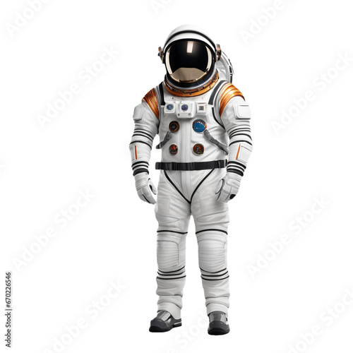 space suit on transparent background 