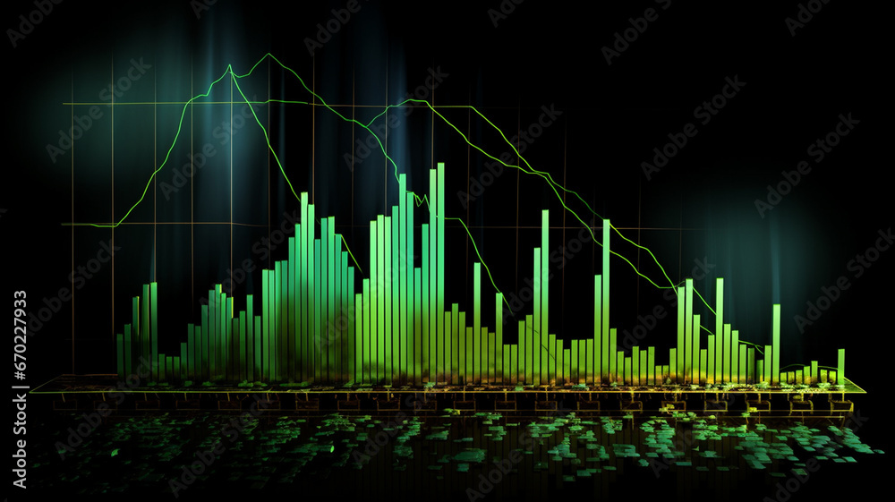 Naklejka premium digital data and global network as art