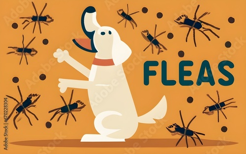 dog fleas photo