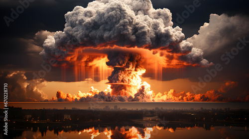 Atomic explosion, nuclear mushroom