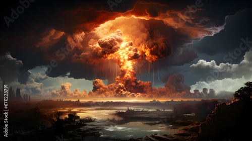 Atomic explosion, nuclear mushroom