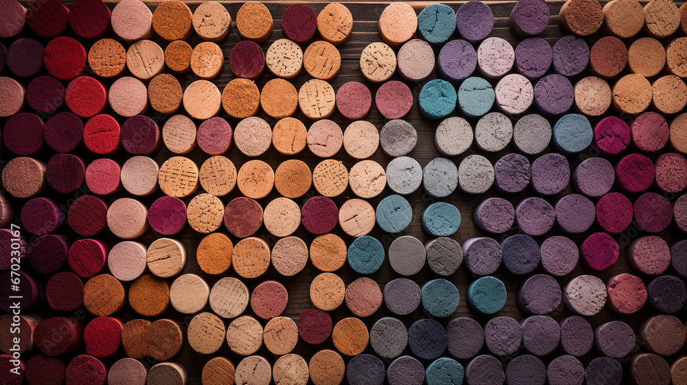 Wine corks in a row on a wooden background, close-up Wine corks in a row on a wooden background, close-up