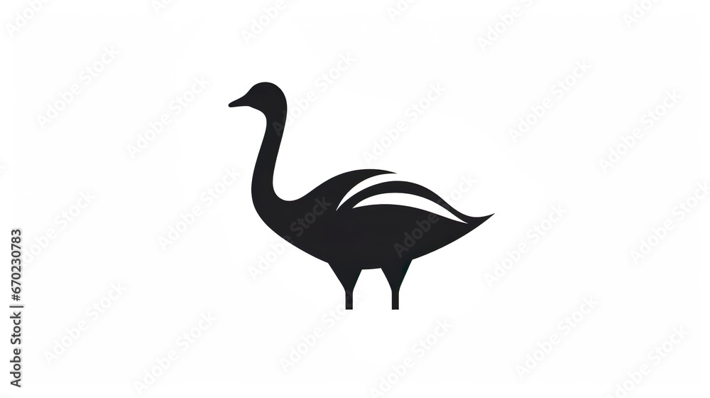 Vector goose silhouette Goose silhouette icon isola Vector goose silhouette Goose silhouette icon isola