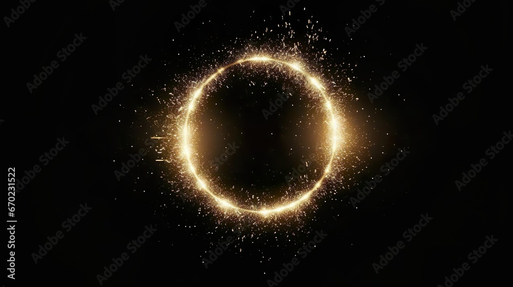 Gold glitter circle trails glittering light shine sp Gold glitter circle trails glittering light shine sp