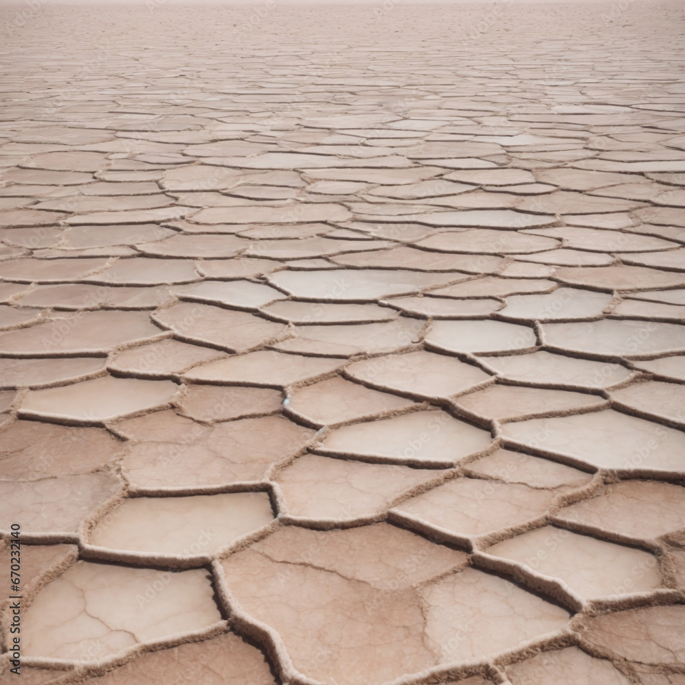 Textured patterns of cracked salt flats in a surreal and arid natural landscape. Textured patterns of cracked salt flats in a surreal and arid natural landscape.