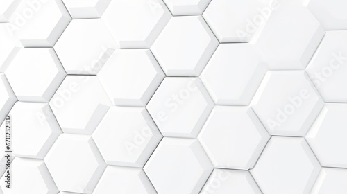 White Hexagonal Background Luxury White Pattern V