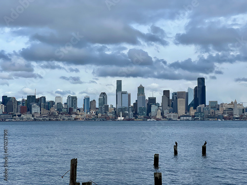 Seattle DownTown Buildings across Elliott Bay.