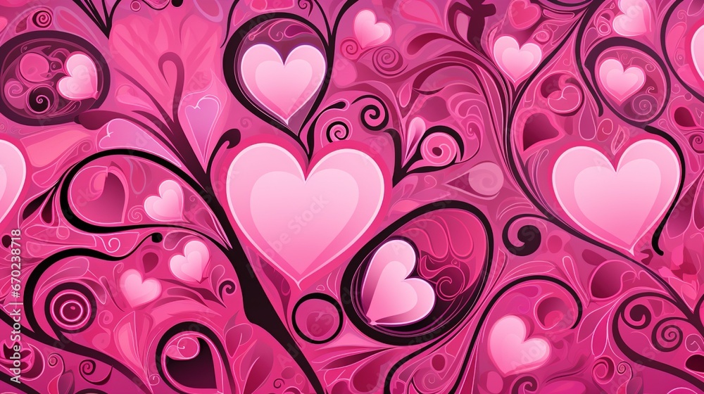 Pink Hearts, Abstract, Valentine's Day Wallpaper Pink Hearts, Abstract, Valentine's Day Wallpaper